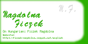 magdolna ficzek business card